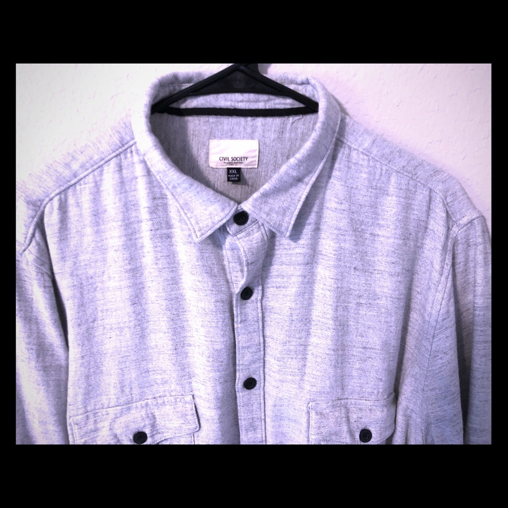 Civil Society Button Down In Grey XXL